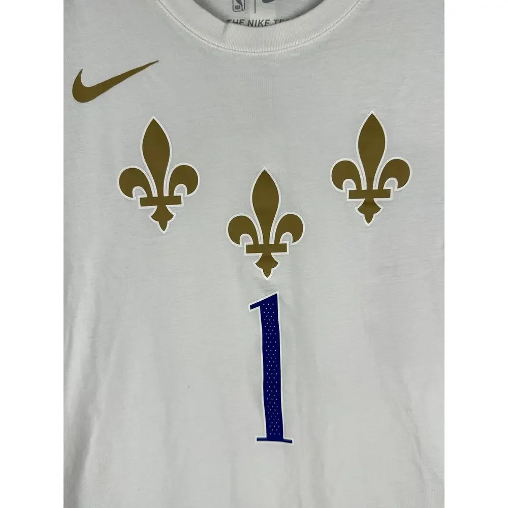 Nike Zion Williams NBA New Orleans Pelicans Jersey Shirt Sticker White Men Large